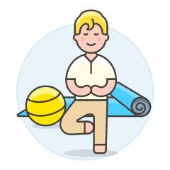 Sports Yoga 4 Illustration from UX Colors Set