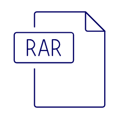 Rar File 2 Illustration from UX Line Set