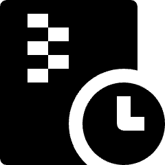 File Compress Clock Icon from Nova Solid Set