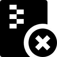 File Compress Cross Remove Icon from Nova Solid Set