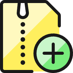 Zip File Add Icon from Ultimate Colors Set