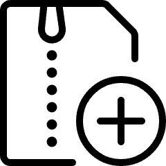 Zip File Add Icon from Ultimate Light Set