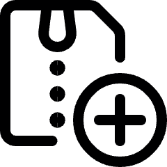 Zip File Add Icon from Ultimate Regular Set