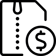 Zip File Cash Icon from Ultimate Light Set