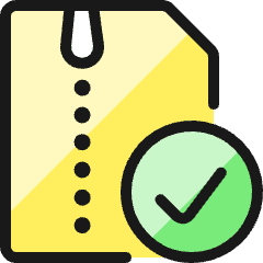 Zip File Check Icon from Ultimate Colors Set