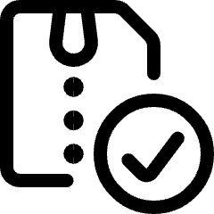 Zip File Check Icon from Ultimate Regular Set