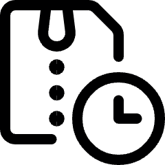 Zip File Clock Icon from Ultimate Regular Set