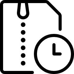 Zip File Clock Icon from Ultimate Light Set