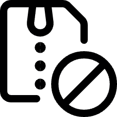 Zip File Disable Icon from Ultimate Regular Set