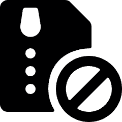 Zip File Disable Icon from Ultimate Bold Set