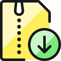 Zip File Download Icon from Ultimate Colors Set