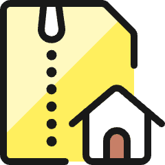Zip File Home Icon from Ultimate Colors Set