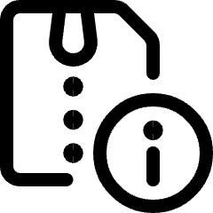 Zip File Information Icon from Ultimate Regular Set