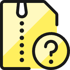 Zip File Question Icon from Ultimate Colors Set