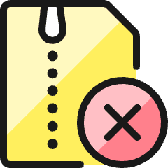 Zip File Remove Icon from Ultimate Colors Set