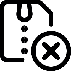 Zip File Remove Icon from Ultimate Regular Set