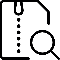 Zip File Search Icon from Ultimate Light Set