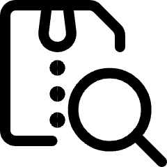 Zip File Search Icon from Ultimate Regular Set