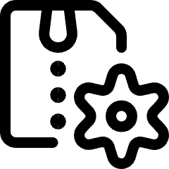 Zip File Settings Icon from Ultimate Regular Set