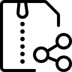 Zip File Share Icon from Ultimate Light Set