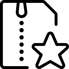 Zip File Star Icon from Ultimate Light Set