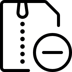 Zip File Subtract Icon from Ultimate Light Set