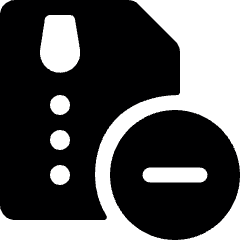 Zip File Subtract Icon from Ultimate Bold Set