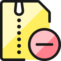Zip File Subtract Icon from Ultimate Colors Set