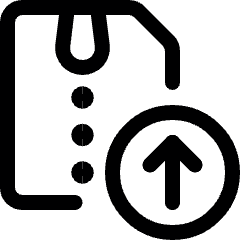 Zip File Upload Icon from Ultimate Regular Set