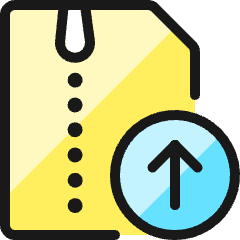 Zip File Upload Icon from Ultimate Colors Set