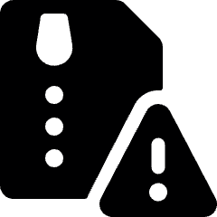 Zip File Warning Icon from Ultimate Bold Set