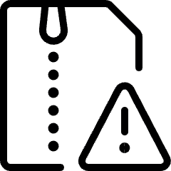 Zip File Warning Icon from Ultimate Light Set