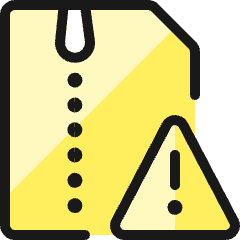 Zip File Warning Icon from Ultimate Colors Set