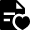 Text Document Favorite Heart Icon from Nova Solid Set