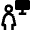 User Action Female Monitor Icon from Nova Line Set