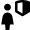 User Action Female Security Shield Icon from Nova Solid Set