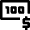 Hunred Dollar Bill Icon from Nova Line Set