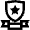 Shield Star Banner Icon from Atlas Line Set
