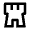 Chess Castle Icon from Outlined Line - Material Pro Set