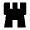 Chess Castle Fill Icon from Outlined Fill - Material Pro Set