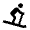 Downhill Skiing Icon from Outlined Line - Material Pro Set