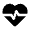 Ecg Heart Fill Icon from Rounded Fill - Material Symbols Set