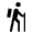 Hiking Icon from Sharp Line - Material Symbols Set
