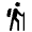 Hiking Icon from Outlined Line - Material Symbols Set
