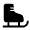 Ice Skating Fill Icon from Rounded Fill - Material Symbols Set