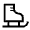 Ice Skating Icon from Outlined Line - Material Symbols Set