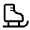 Ice Skating Icon from Rounded Line - Material Symbols Set