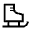 Ice Skating Icon from Sharp Line - Material Symbols Set