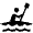 Kayaking Fill Icon from Outlined Fill - Material Symbols Set