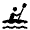 Kayaking Fill Icon from Rounded Fill - Material Symbols Set
